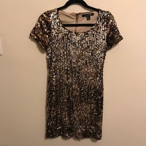 Forever 21 Short Gold Sequin Dress
